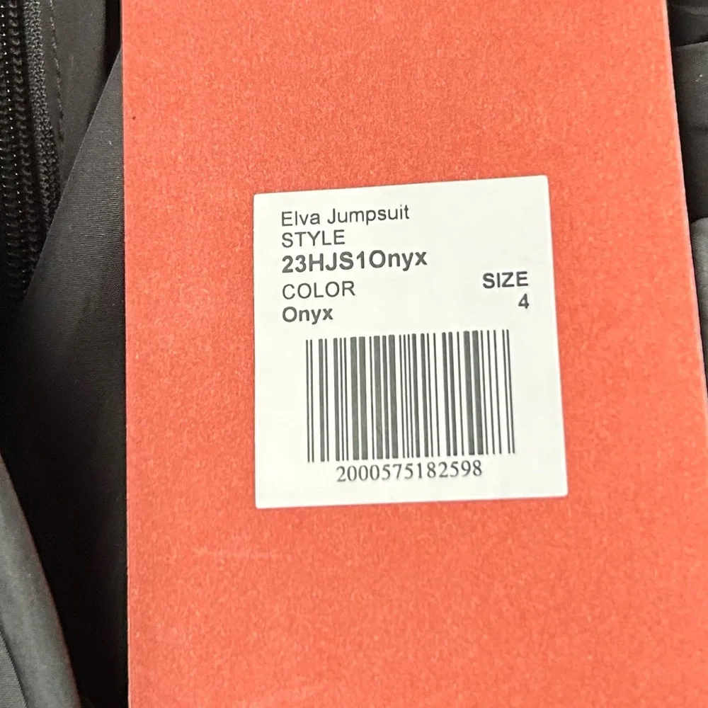 NWT HUNTER BELL Onyx Black Elva Ruffle Velvet Trim Jumpsuit Sz 4 - Picture 14 of 16